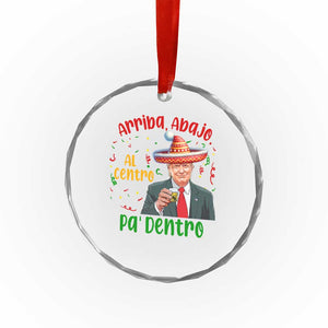 Funny Mexico Xmas Trump Crystal Glass Ornament Arriba Abajo Al Centro Pa Dentro Trump Drinking Tequila TS09 Print Your Wear