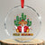 Funny Mexico Xmas Trump Crystal Glass Ornament Feliz Navidad Trump Santa TS09 Transparent Glass 3'' Circle Print Your Wear