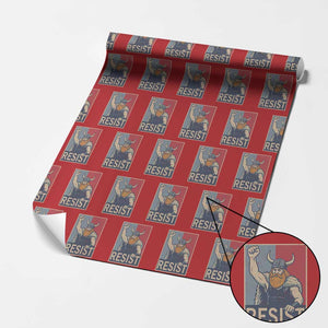 Funny Minneapolis Viking Resist Abolish Ice Protest Wrapping Paper Roll TS11 Red Print Your Wear