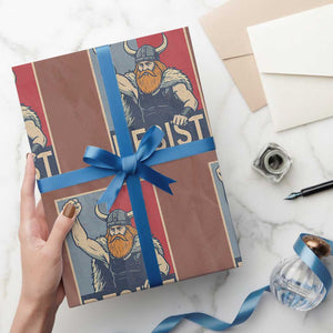 Funny Minneapolis Viking Resist Abolish Ice Protest Wrapping Paper Roll TS11 Mocha Print Your Wear