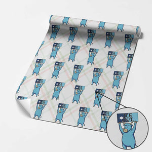 Funny Minnesota Folklore Babe The Blue Ox Wrapping Paper Roll Ice Out TS12 Christmas Plaid Print Your Wear