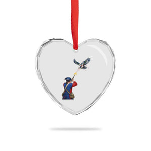 Funny Minutemen Shooting Blue and Green Hawk Football Rivalry Heart Crystal Glass Ornament TS11 Print Your Wear