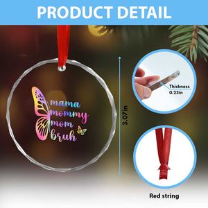 Funny Mom Saying Gift Crystal Glass Ornament Mama Mommy Mom Bruh TS12 Print Your Wear