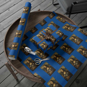 Funny Monalisa Rider Vintage Retro Motorcycle Engine Wrapping Paper Roll TS11 Blue Print Your Wear