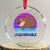 Funny Moo Deng Crystal Glass Ornament Baby Hippo Become Ungovernable TS10 Transparent Glass 3'' Circle Print Your Wear