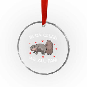 Funny Moo Deng Pesto Penguin Crystal Glass Ornament In Da Clerb We All Fam Hearts TS11 Print Your Wear