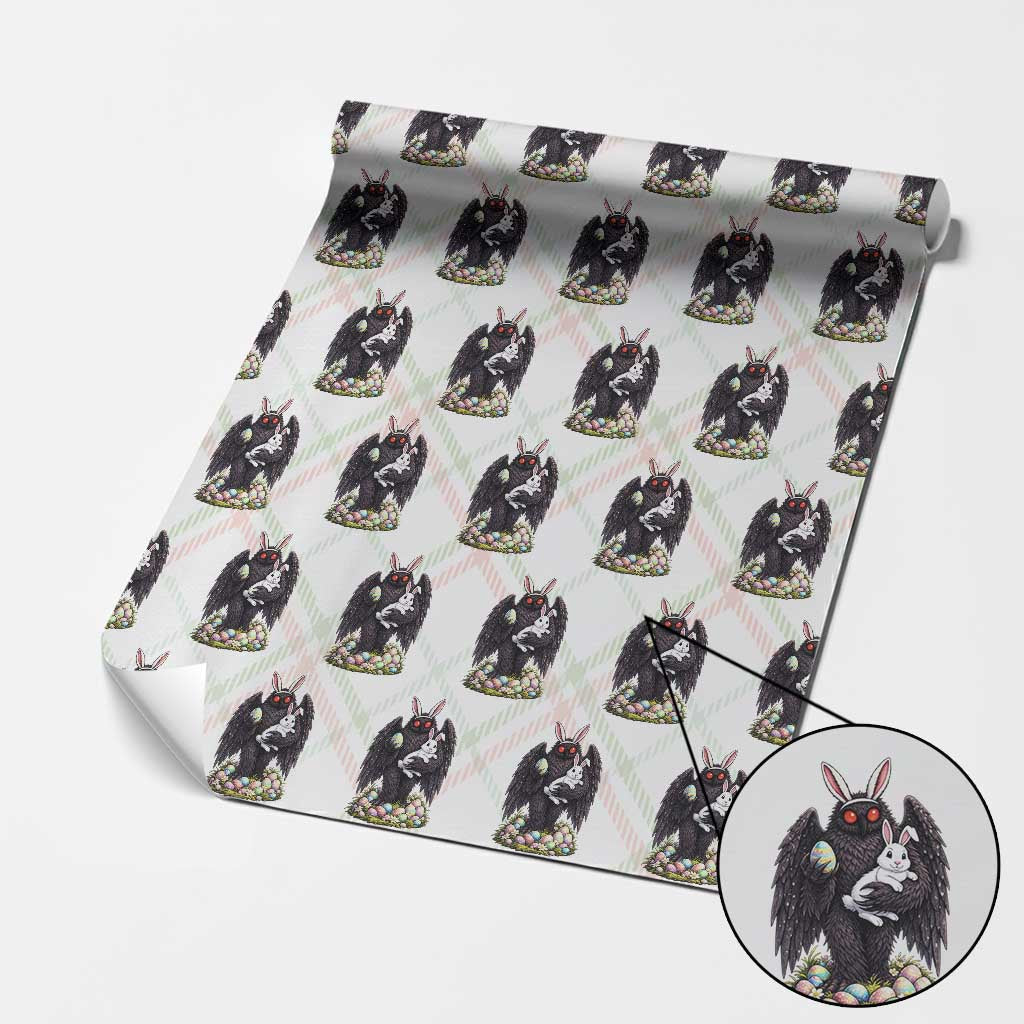 Funny Mothman Bunny Ears Wrapping Paper Roll Point Pleasant Cryptid Lover Gift TS12 Christmas Plaid Print Your Wear