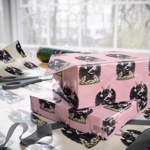 Funny Mothman Bunny Ears Wrapping Paper Roll Point Pleasant Cryptid Lover Gift TS12 Light Pink Print Your Wear