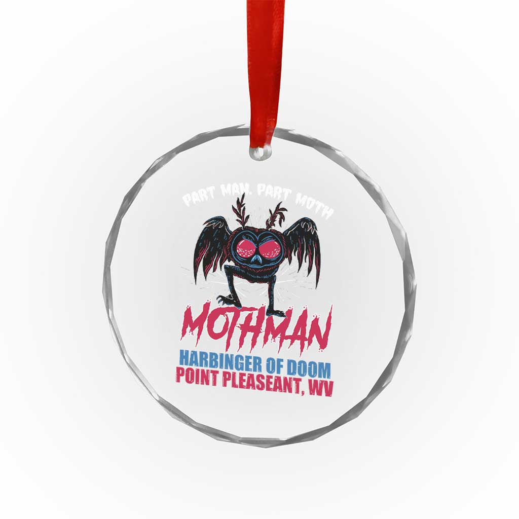 Funny Mothman Crystal Glass Ornament Part Man Part Moth Harbinger Of Doom Point Pleasent WV TS02 Print Your Wear