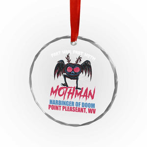 Funny Mothman Crystal Glass Ornament Part Man Part Moth Harbinger Of Doom Point Pleasent WV TS02 Print Your Wear