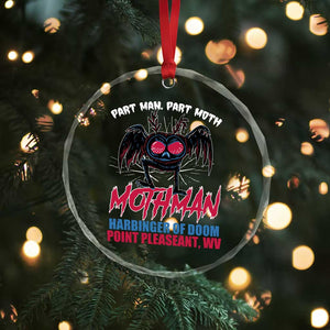 Funny Mothman Crystal Glass Ornament Part Man Part Moth Harbinger Of Doom Point Pleasent WV TS02 Print Your Wear