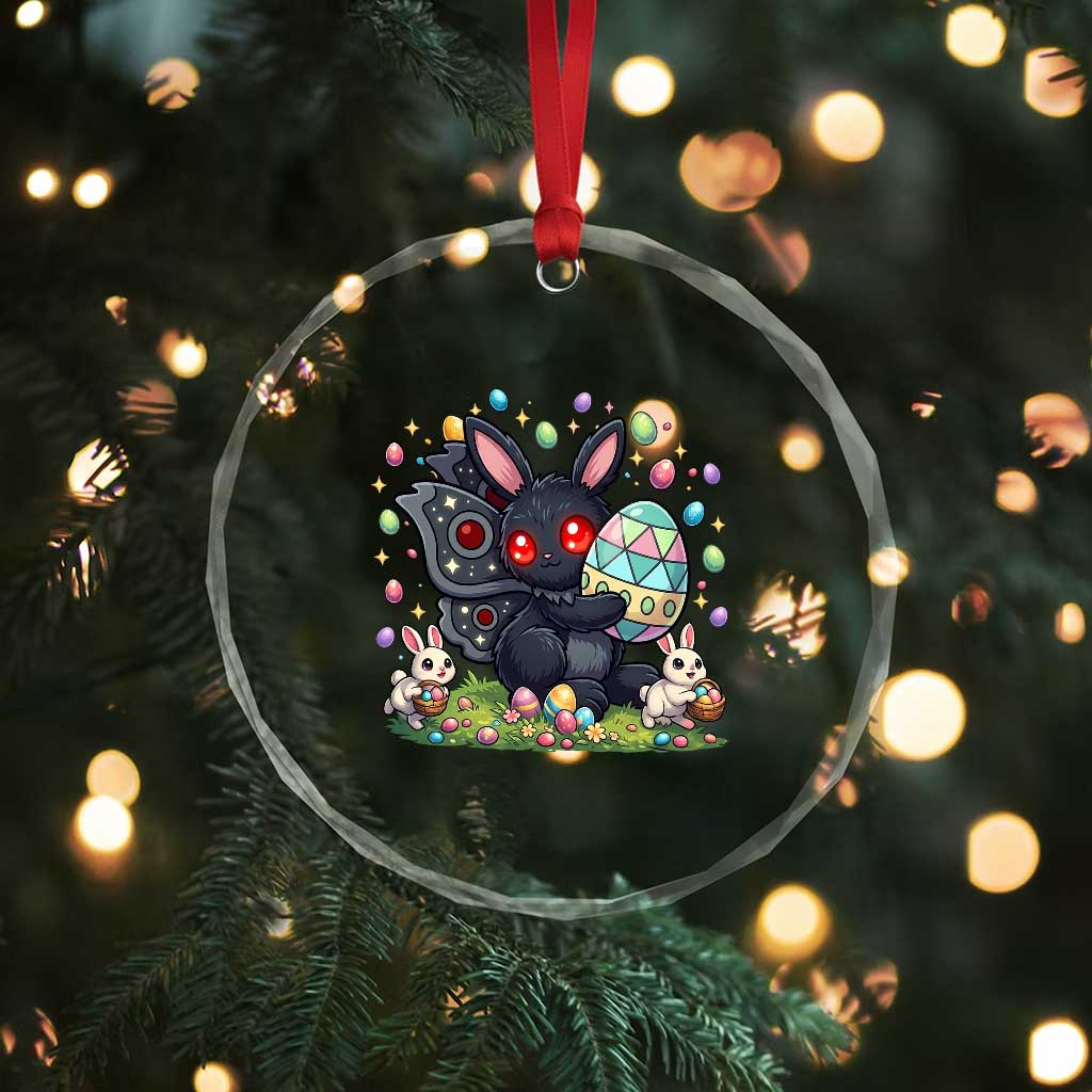 Funny Mothman Easter Bunny Ears Crystal Glass Ornament Cryptid Lover Gift TS12 Print Your Wear