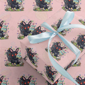 Funny Mothman Easter Bunny Ears Wrapping Paper Roll Cryptid Lover Gift TS12 Light Pink Print Your Wear