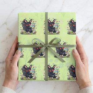 Funny Mothman Easter Bunny Ears Wrapping Paper Roll Cryptid Lover Gift TS12 Lime Print Your Wear
