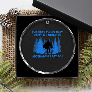 Funny Mothman Fat Ass Crystal Glass Ornament Vintage Cryptid Funny Moth Man Meme TS10 Print Your Wear