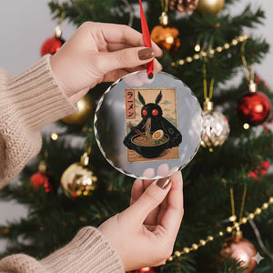 Funny Mothman Ramen Crystal Glass Ornament Japanese Kawaii Noodles Cryptid Retro Manga Anime TS10 Print Your Wear