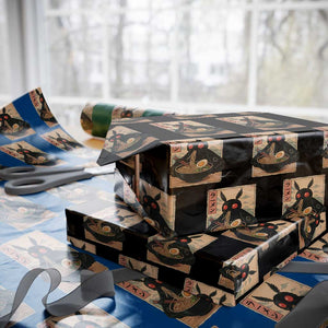 Funny Mothman Ramen Wrapping Paper Roll Japanese Kawaii Noodles Cryptid Retro Manga Anime TS10 Black Print Your Wear