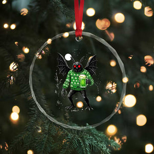 Funny Mothman St Patricks Day Crystal Glass Ornament Gift For Cryptid Lovers TS12 Print Your Wear