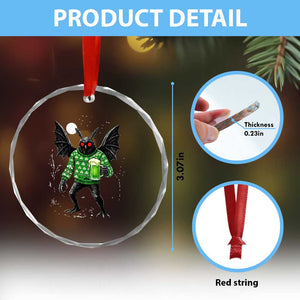 Funny Mothman St Patricks Day Crystal Glass Ornament Gift For Cryptid Lovers TS12 Print Your Wear