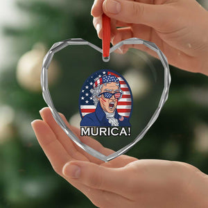 Funny Murica Thomas Jefferson Heart Crystal Glass Ornament Founding Father Gift TS12 Print Your Wear