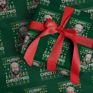 Funny Murray Christmas Wrapping Paper Roll Stranger Xmas Things Holiday Movie TS11 Green Print Your Wear