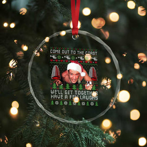 Funny Nakatomi Plaza Christmas Crystal Glass Ornament Come Out To The Coast John Xmas 80's Die Movie TS11 Print Your Wear