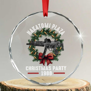 Funny Nakatomi Plaza Crystal Glass Ornament Xmas Party 1988 Xmas Bullet Gun Wreath TS11 Transparent Glass 3'' Circle Print Your Wear