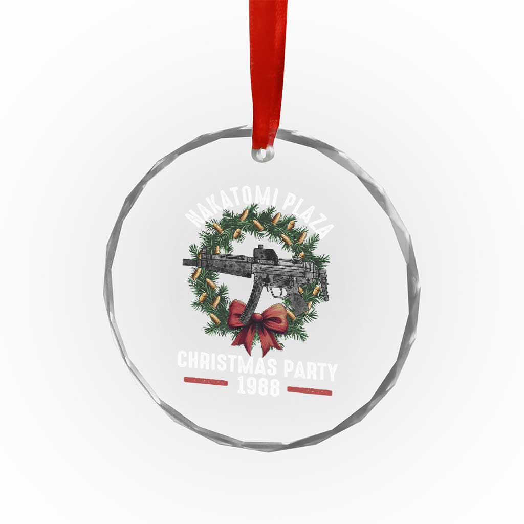 Funny Nakatomi Plaza Crystal Glass Ornament Xmas Party 1988 Xmas Bullet Gun Wreath TS11 Print Your Wear