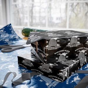 Funny Nakatomi Plaza Wrapping Paper Roll Xmas Party 1988 Survivor TS02 Black Print Your Wear
