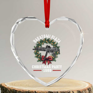 Funny Nakatomi Plaza Heart Crystal Glass Ornament Xmas Party 1988 Xmas Bullet Gun Wreath TS11 Transparent Glass 3'' Heart Print Your Wear