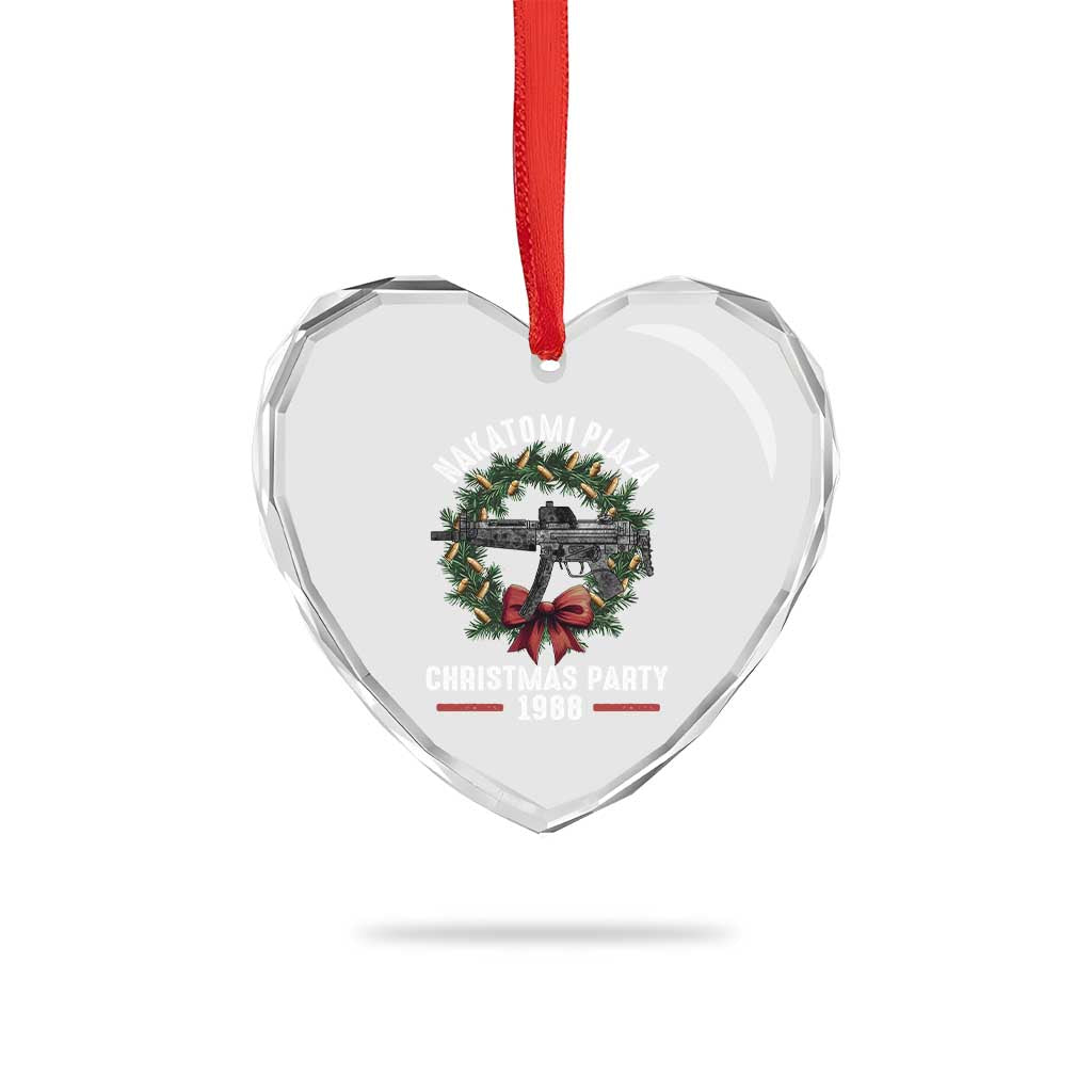 Funny Nakatomi Plaza Heart Crystal Glass Ornament Xmas Party 1988 Xmas Bullet Gun Wreath TS11 Print Your Wear