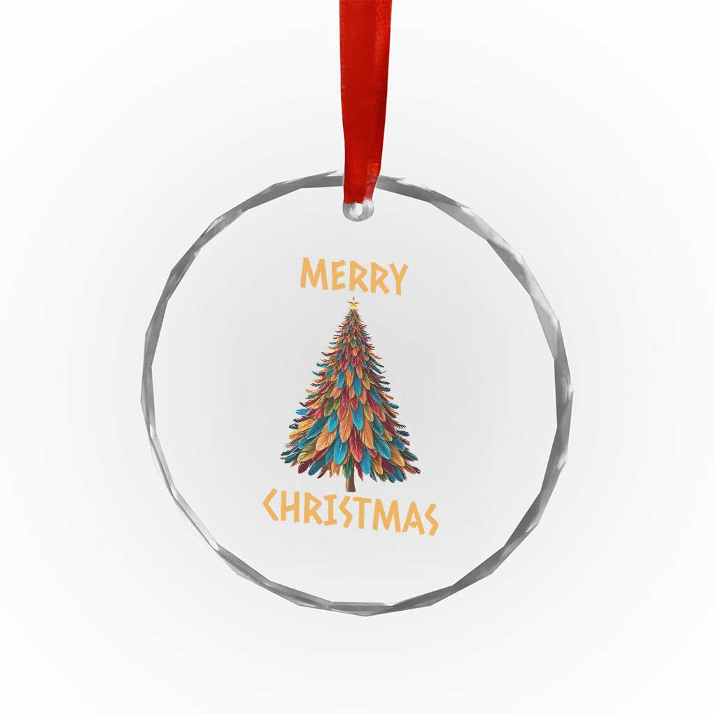 Funny Native American Eagle Feather Xmas Tree Crystal Glass Ornament TS11 Print Your Wear