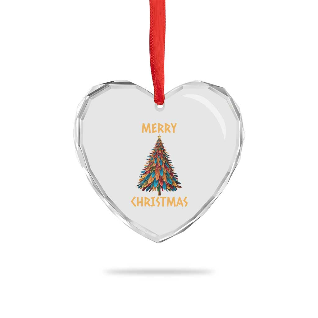 Funny Native American Eagle Feather Xmas Tree Heart Crystal Glass Ornament TS11 Print Your Wear