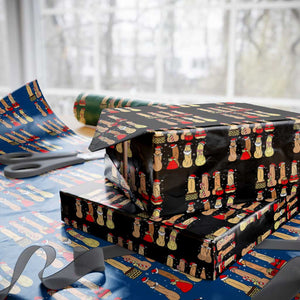 Funny Naughty Christmas Dirty Santa Hat Xmas Adult Humor Wrapping Paper Roll TS11 Black Print Your Wear