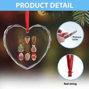 Funny Naughty Christmas Dirty Xmas Adult Humor Heart Crystal Glass Ornament TS11 Print Your Wear