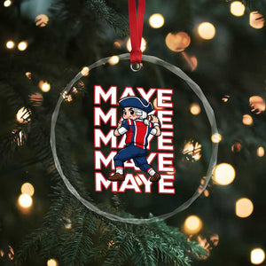 Funny NE Football Fan Gift Crystal Glass Ornament Maye Lover TS12 Print Your Wear