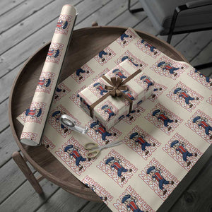 Funny NE Football Fan Gift Wrapping Paper Roll Maye Lover TS12 Beige Print Your Wear