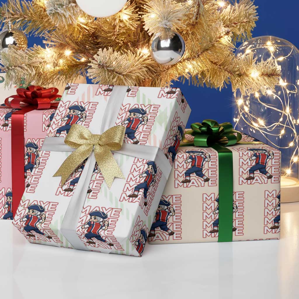 Funny NE Football Fan Gift Wrapping Paper Roll Maye Lover TS12 Print Your Wear