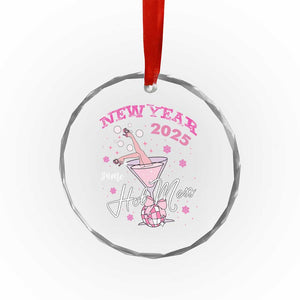 Funny New Year 2025 Same Hot Mess Crystal Glass Ornament New Year's Eve Party Coquette Champagne Glass TS11 Print Your Wear
