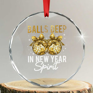 Funny New Year Disco Ball Crystal Glass Ornament Balls Deep In New Year Spirit TS11 Transparent Glass 3'' Circle Print Your Wear