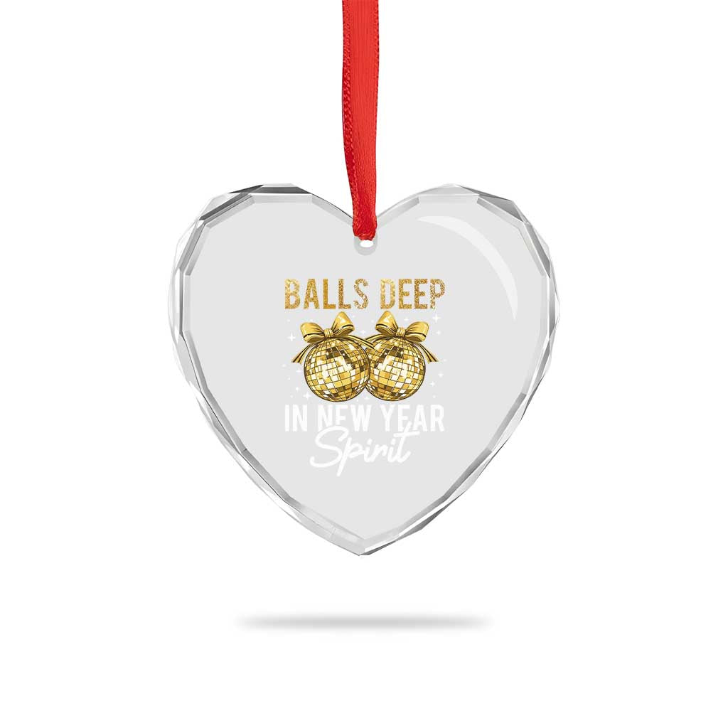 Funny New Year Disco Ball Heart Crystal Glass Ornament Balls Deep In New Year Spirit TS11 Print Your Wear