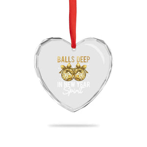 Funny New Year Disco Ball Heart Crystal Glass Ornament Balls Deep In New Year Spirit TS11 Print Your Wear