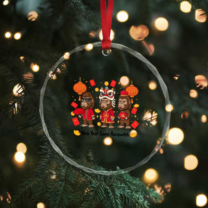 Funny New Year Same Assquatch Crystal Glass Ornament Bigfoot Lover TS12 Print Your Wear