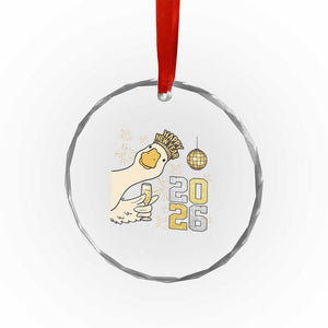 Funny New Years Eve Silly Goose 2026 Crystal Glass Ornament New Year Party TS11 Print Your Wear