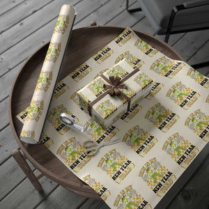 Funny New Years Eve Wrapping Paper Roll This Is My New Year Toad Frog Pun TS11 Beige Print Your Wear