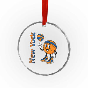 Funny New York Pride Crystal Glass Ornament Basketball Lover Fan Gift