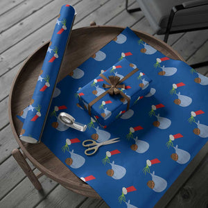 Funny NICU Labor Delivery Nurse Christmas Santa Black Baby Wrapping Paper Roll TS11 Blue Print Your Wear