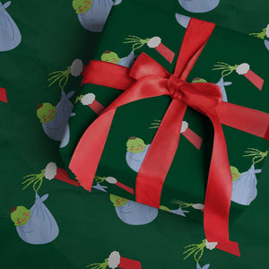 Funny NICU Labor Delivery Nurse Christmas Santa Green Baby Wrapping Paper Roll TS11 Green Print Your Wear