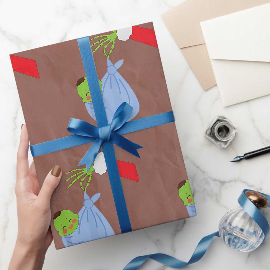 Funny NICU Labor Delivery Nurse Christmas Santa Green Baby Wrapping Paper Roll TS11 Mocha Print Your Wear