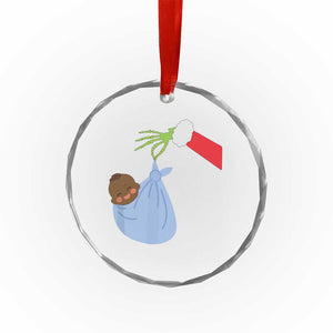 Funny NICU Labor Delivery Nurse Xmas Santa Black Baby Crystal Glass Ornament TS11 Print Your Wear